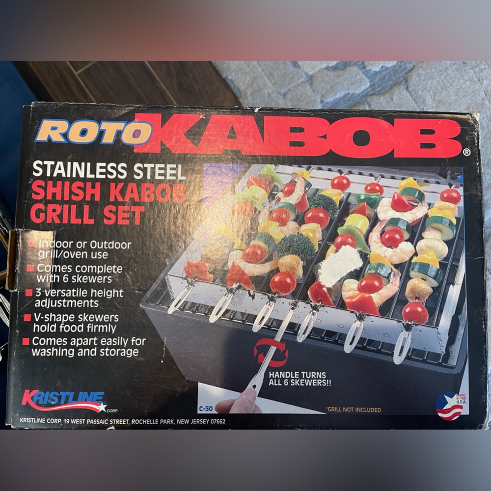 Roto Kabob Shish Grill Set New